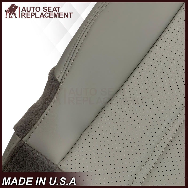 2008 -2020 For Dodge Grand Caravan Front Replacement Seat Cover: Light Graystone Perforated