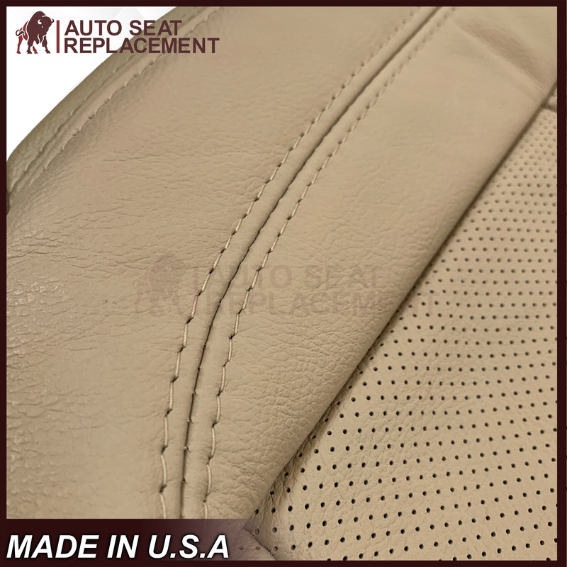 2016-2019 Ford Explorer Limited Replacement Leather or Synthetic Leather Seat Cover: Tan Perforated - Auto Seat Replacement