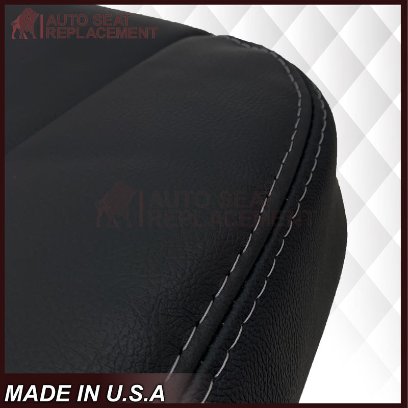 2004 Dodge Ram 1500 SLT Quad Cab Leather or Synthetic Leather With Suede Insert Replacement Seat Covers In Dark Slate "Dark Gray"