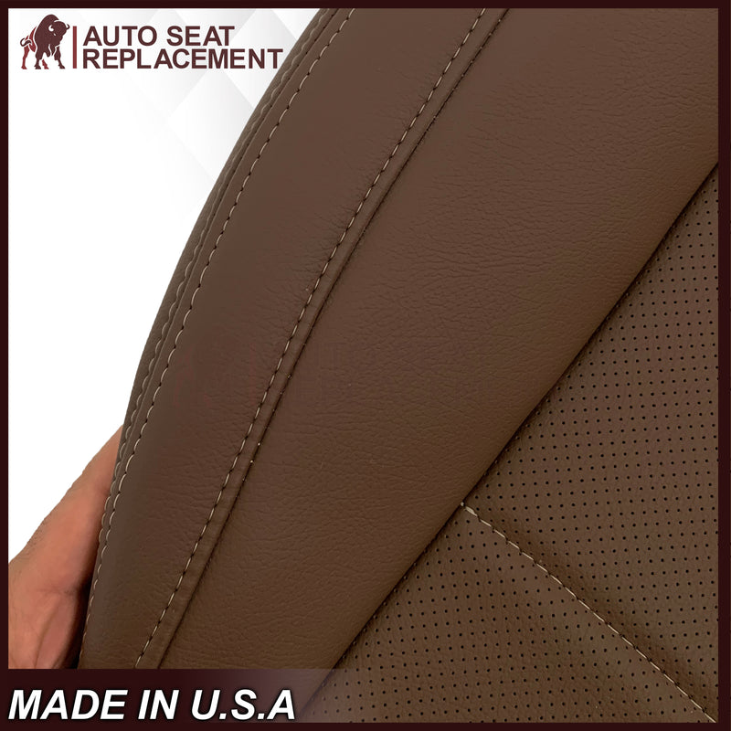 2015-2017 Subaru Outback Replacement Brown Perforated Seat Covers: Choose Your Side