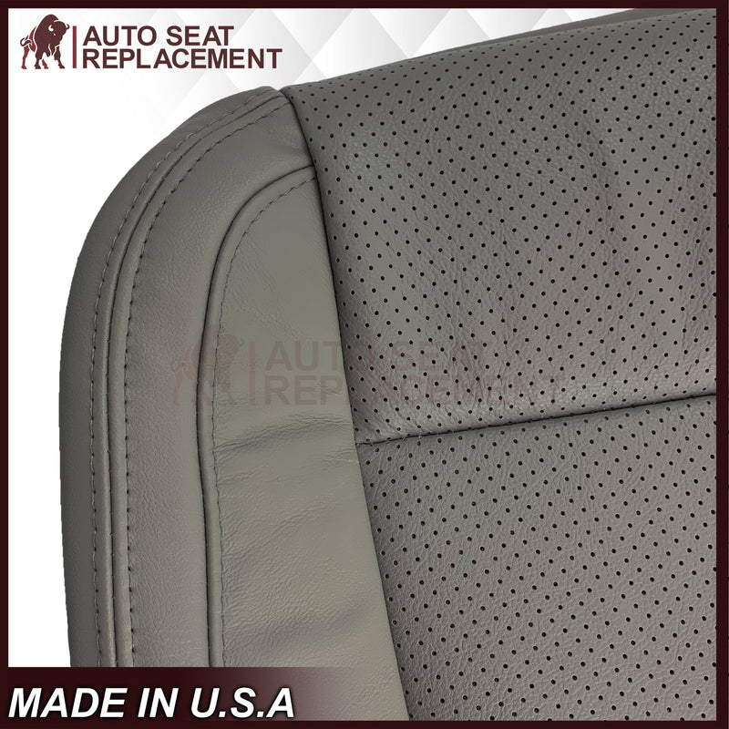 2015 - 2017 Ford F-150 Lariat Gray Replacement Seat Covers in Perforated Leather or Synthetic Leather