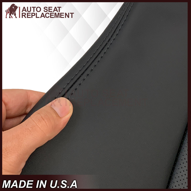 2005 - 2008 Acura TL Driver Or Passenger Replacement Genuine Leather or Synthetic Leather Seat Covers: Perforated Black