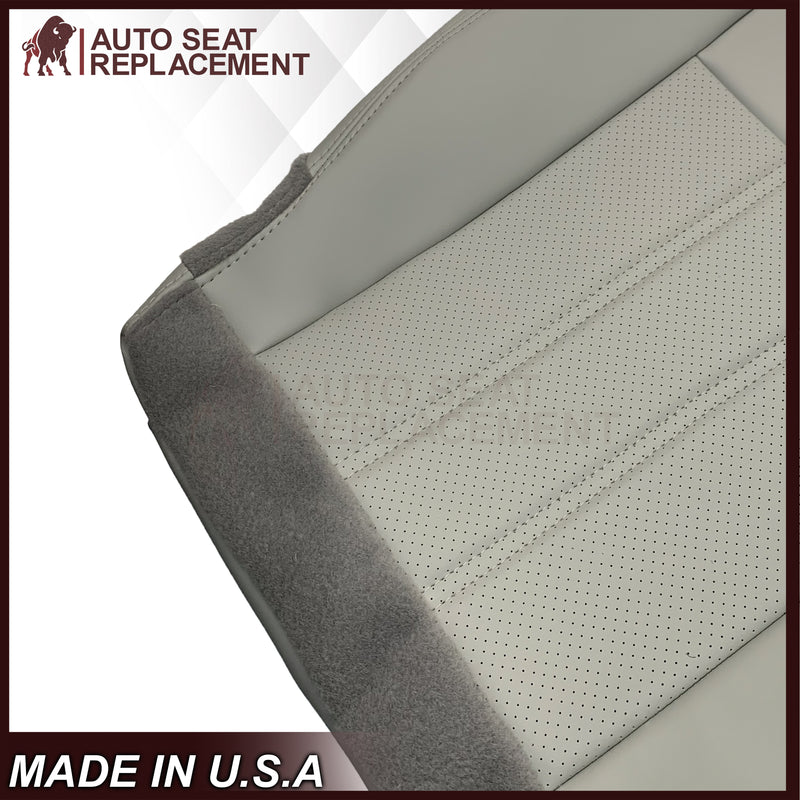 2008 -2020 For Dodge Grand Caravan Front Replacement Seat Cover: Light Graystone Perforated