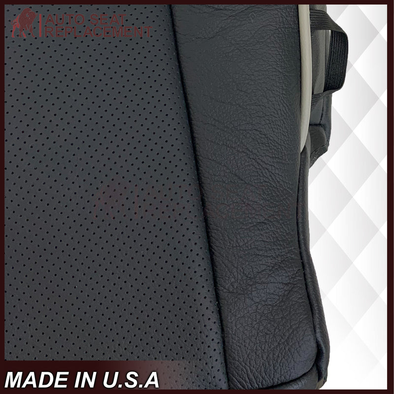 2013 - 2018 Dodge Ram Laramie, Long Horn, Limited Bottom Replacement Seat Cover In Black W/ Gray Pipping