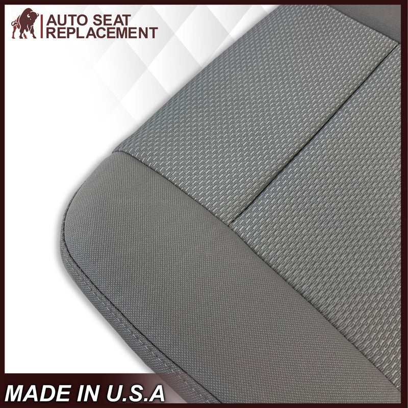 2014 2015 2016 2017 2018 2019 Chevy Silverado & GMC Sierra Cloth Fabric Seat Cover Replacement in Dune Tan OR Dark Ash Gray