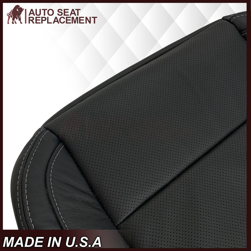 2015-2017 Ford F150 Lariat Charcoal Black Replacement Seat Covers in Leather or Synthetic Leather