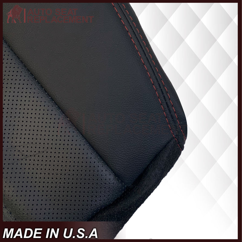 2008 - 2020 For Dodge Grand Caravan Replacement Bottom Seat Cover W/ Red Stitching: Choose your pattern - Auto Seat Replacement