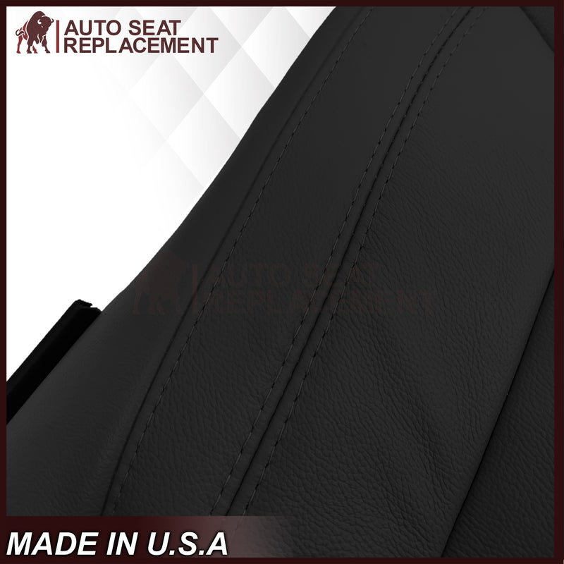 2014-2021 Toyota Tundra Driver OR Passenger Side Replacement Leather OR Synthetic Leather Seat Cover: Black - Auto Seat Replacement