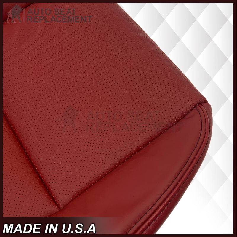 2011-2014 Dodge Charger Replacement Leather or Synthetic Leather Seat Cover: Red Perforated