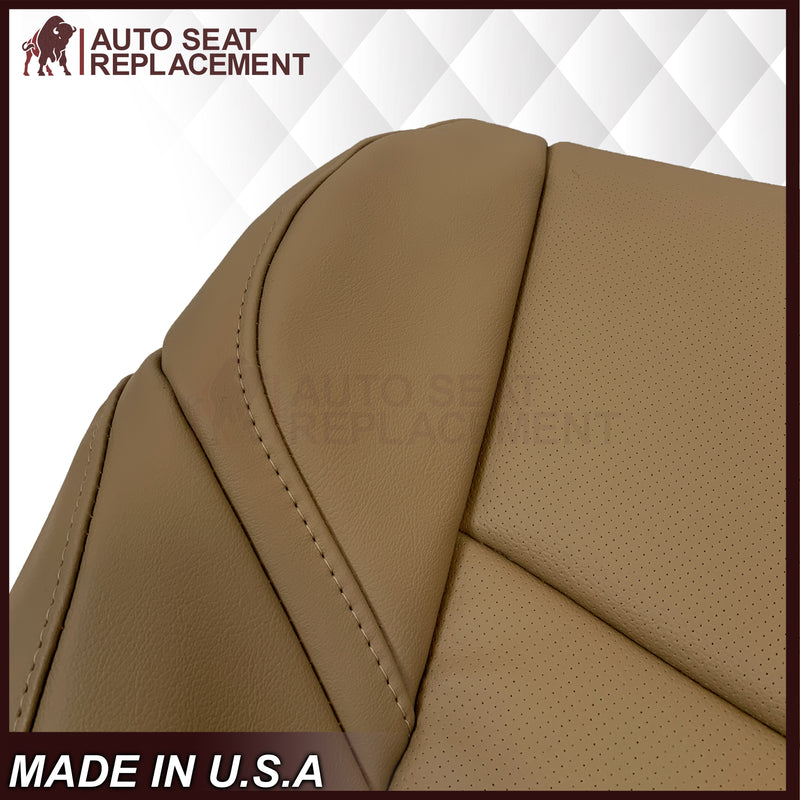 2018-2020 Cadillac Escalade Perforated Leather OR Syn. Leather Seat Cover Maple Sugar Tan: Choose From Variation
