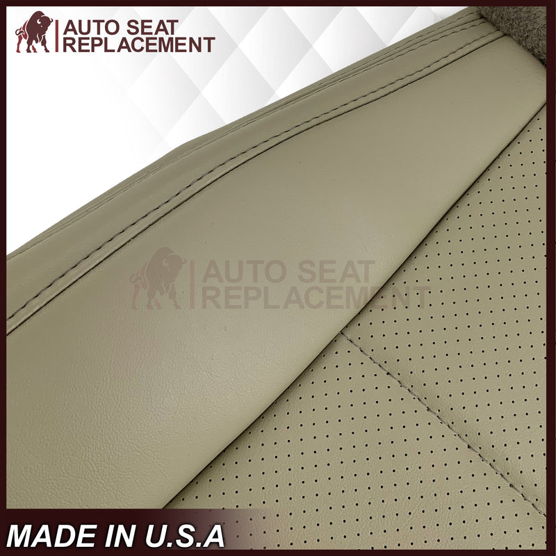 2015-2017 Subaru Outback Replacement Ivory Tan Perforated Seat Covers: Choose Your Side