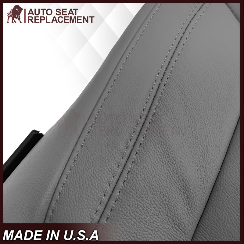 2014-2021 Toyota Tundra Work Truck Driver OR Passenger Side Replacement Leather OR Synthetic Leather Seat Cover: Gray - Auto Seat Replacement