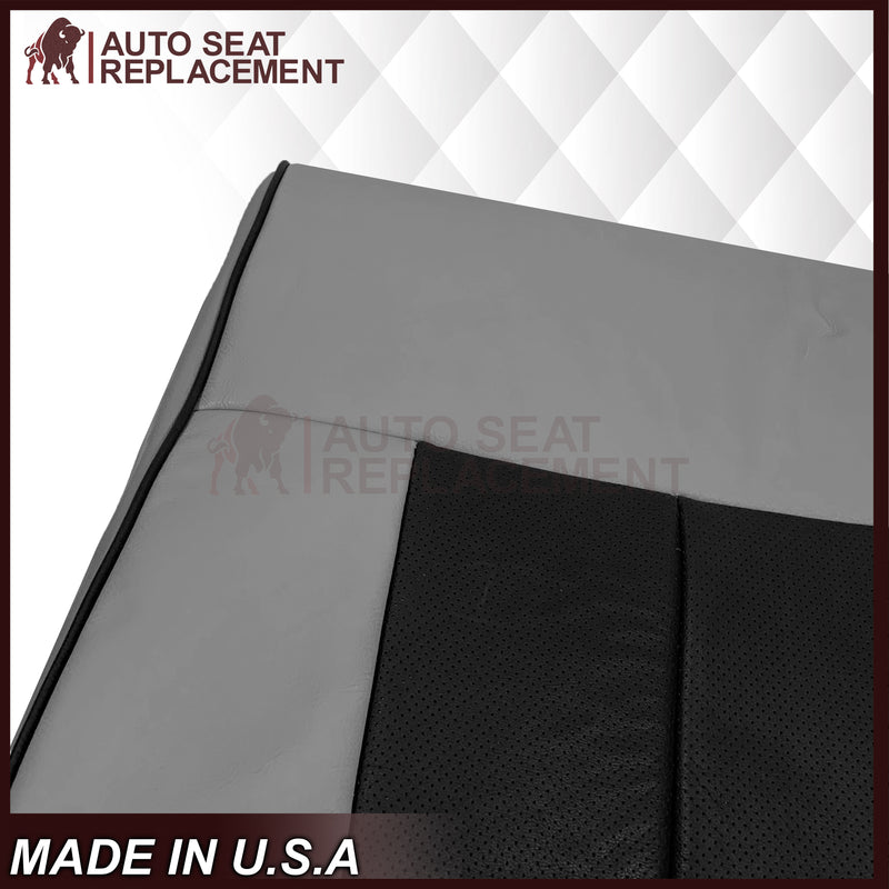 2007 - 2014 Lincoln Navigator Bottom Seat Cover in 2 Tone Gray & Black Leather or Vinyl - Auto Seat Replacement