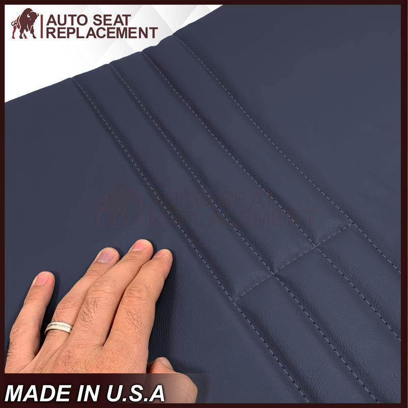 1995-1999 Chevy Silverado & Cheyenne W/T Base Work Truck Replacement Vinyl Bottom or Lean Back Bench Seat Covers: Navy Blue (Copy) - Auto Seat Replacement