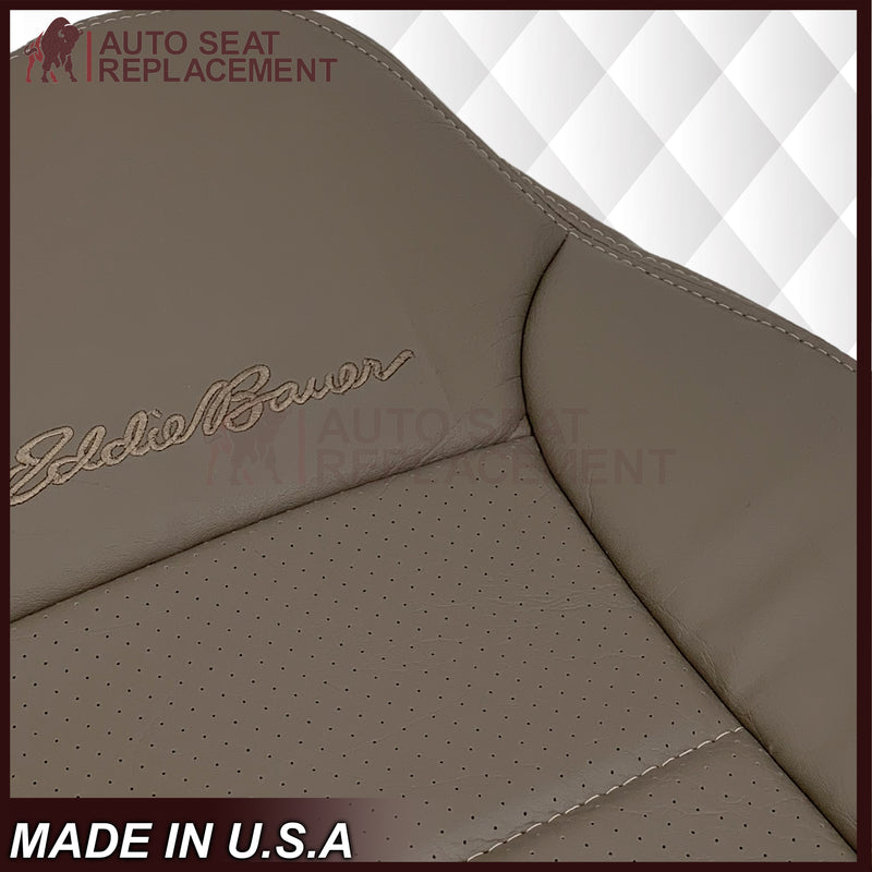 1992 - 1996 Ford Bronco Eddie Bauer Front & Second Row Synthetic Leather Seat Covers In Mocha Tan