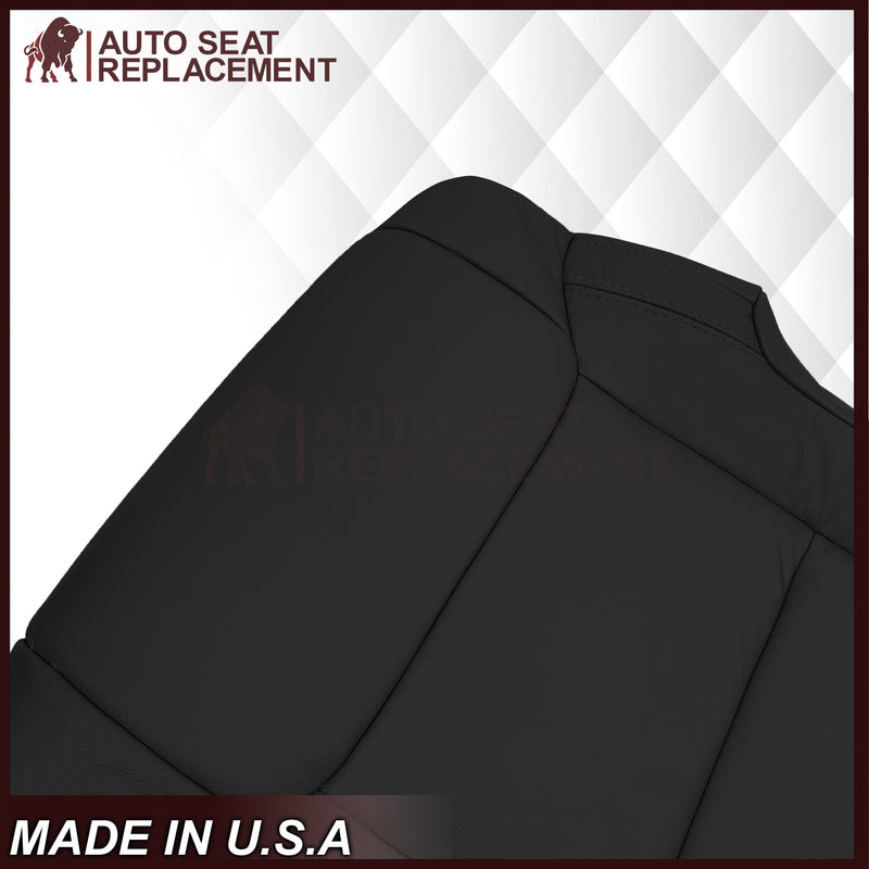 2014-2021 Toyota Tundra Driver OR Passenger Side Replacement Leather OR Synthetic Leather Seat Cover: Black - Auto Seat Replacement