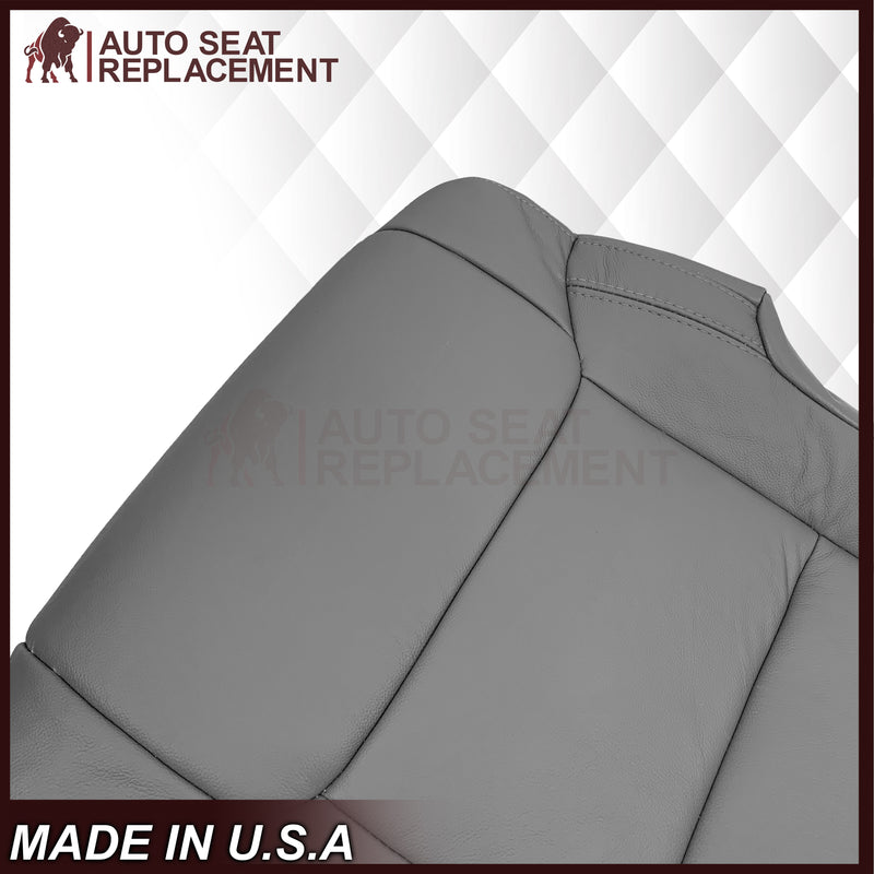 2014-2021 Toyota Tundra Work Truck Driver OR Passenger Side Replacement Leather OR Synthetic Leather Seat Cover: Gray - Auto Seat Replacement