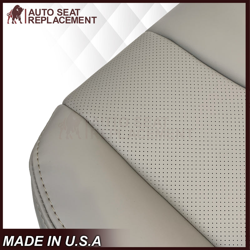 2008-2013 Infiniti G37 Sedan 4-Door Replacement Leather Seat Cover-Perforated Gray - Auto Seat Replacement