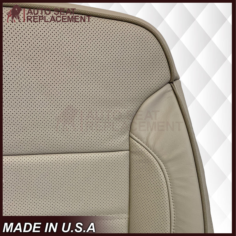 2014 2015 2016 2017 2018 2019 GMC Yukon Denali Perforated Leather Seat Cover Replacement In Shale Tan: Choose from variant