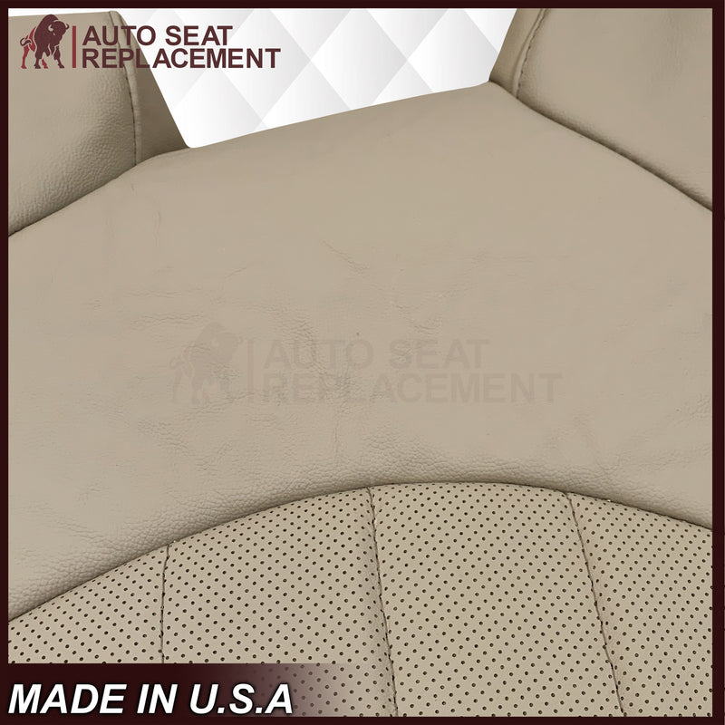 2007-2012 GMC Acadia Denali/SLT Replacement Leather/Syn. Leather Seat Cover: Tan, Perforated - Auto Seat Replacement