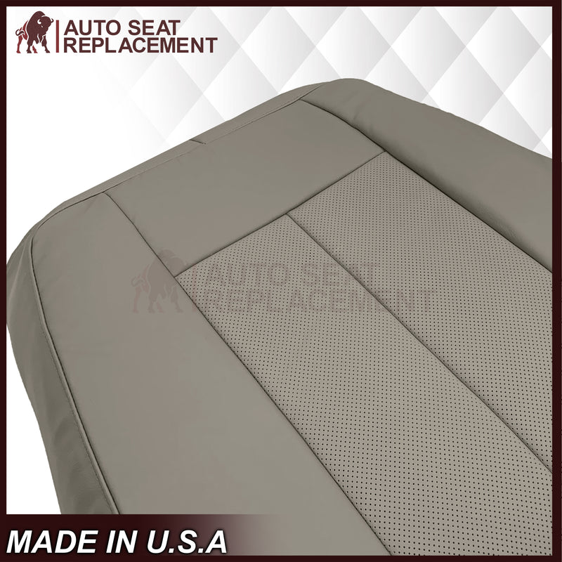 2007-2014 Ford Expedition Eddie Bauer/XLT PERFORATED Leather Replacement Seat Cover in Gray - Auto Seat Replacement