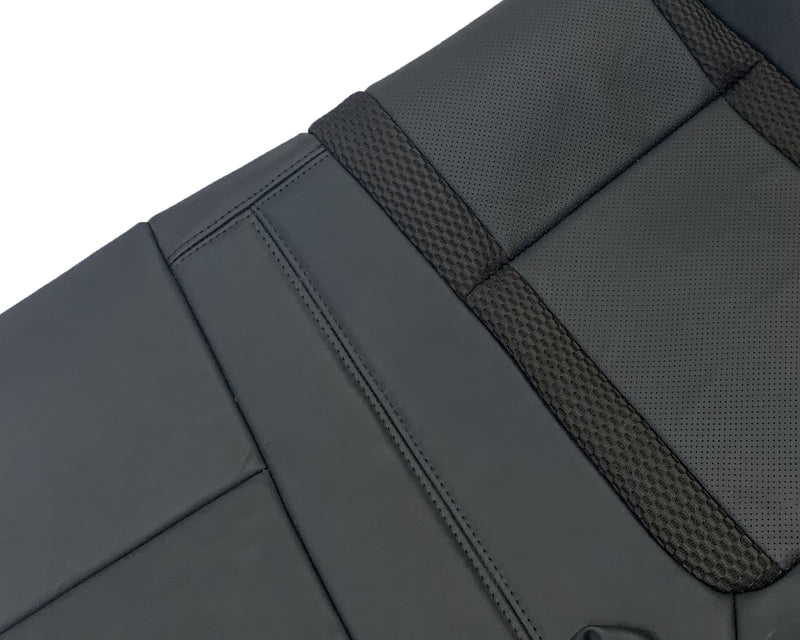 2010 - 2014 Ford F150 Raptor Second Row 60 Piece Bottom Perforated Seat Cover in Black Choose: Leather or Vinyl - Auto Seat Replacement