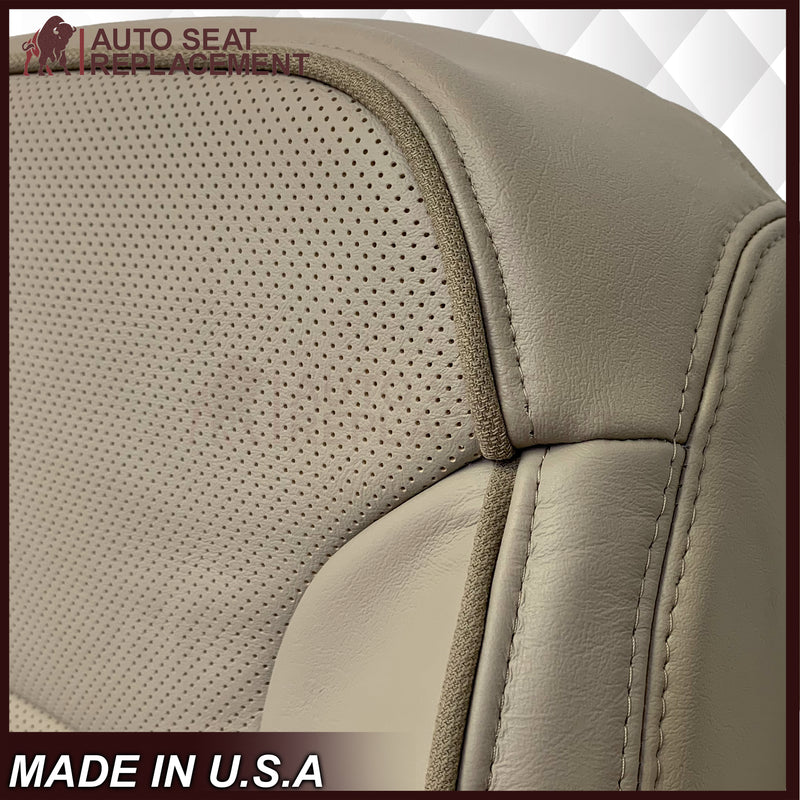 2014 2015 2016 2017 2018 2019 GMC Yukon Denali Perforated Leather Seat Cover Replacement In Shale Tan: Choose from variant