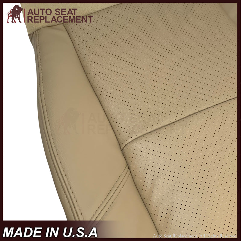 2007-2008 Cadillac Escalade Perforated Seat Cover in VERY Light Cashmere Tan: Choose From Variation - Auto Seat Replacement