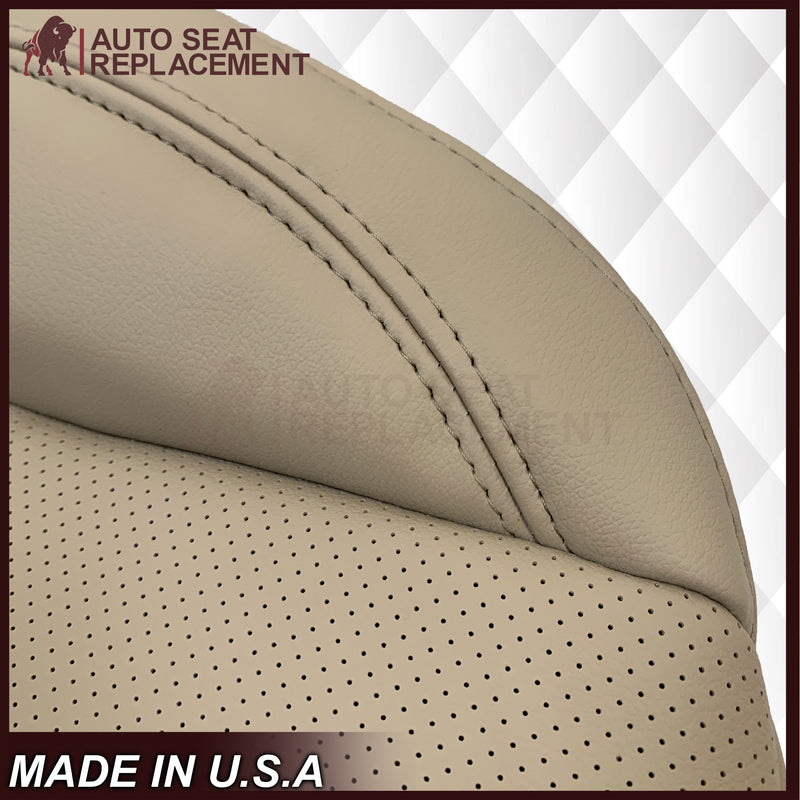2015-2019 Subaru Outback Legacy Limited Replacement Synthetic Leather Seat Covers: Perforated, Ivory Tan