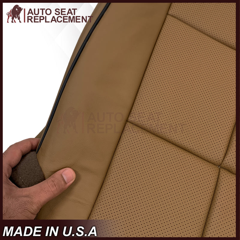 2011-2014 Lincoln Navigator Replacement Leather or Syn. Leather Seat Covers: Perforated, Canyon Tan