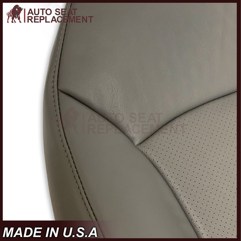 For 2003-2008 Ford E250 Econoline Van Perforated Front Vinyl Replacement Seat Covers in Flint Gray - Auto Seat Replacement
