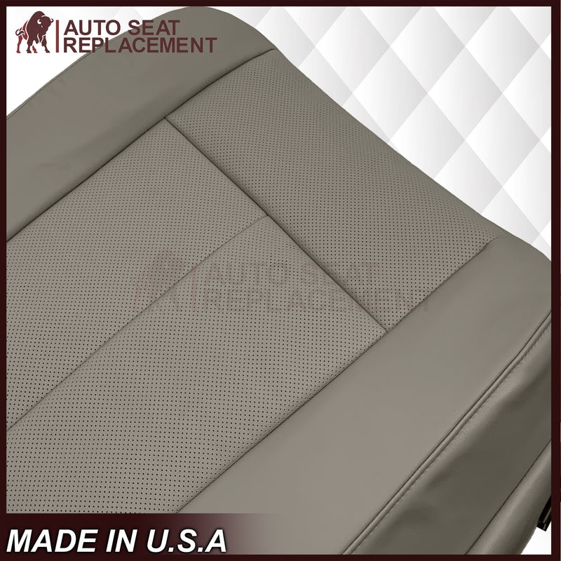 2007-2014 Ford Expedition Eddie Bauer/XLT PERFORATED Leather Replacement Seat Cover in Gray - Auto Seat Replacement