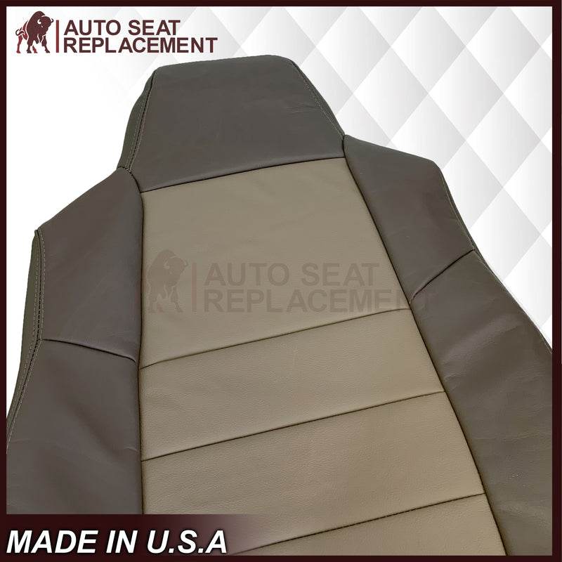 2002 2003 2004 Ford Excursion Eddie Bauer Leather & Vinyl Seat Covers 2 tone gray-tan: Choose From Variations