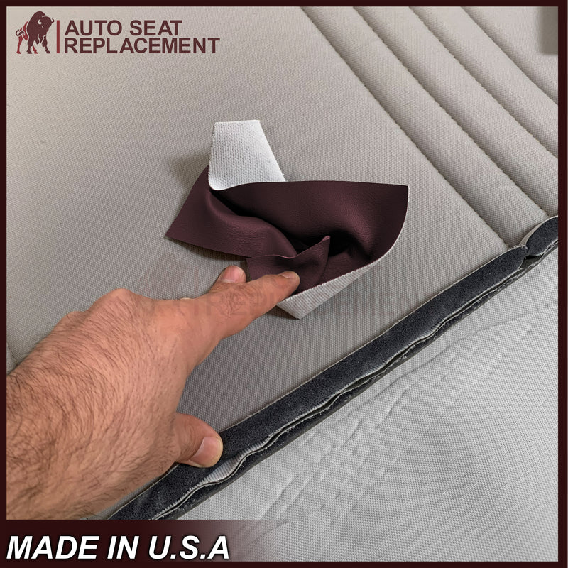 1995-1999 Chevy Silverado & Cheyenne W/T Base Work Truck Replacement Vinyl Bottom or Lean Back Bench Seat Covers: Ruby Red/Burgundy - Auto Seat Replacement