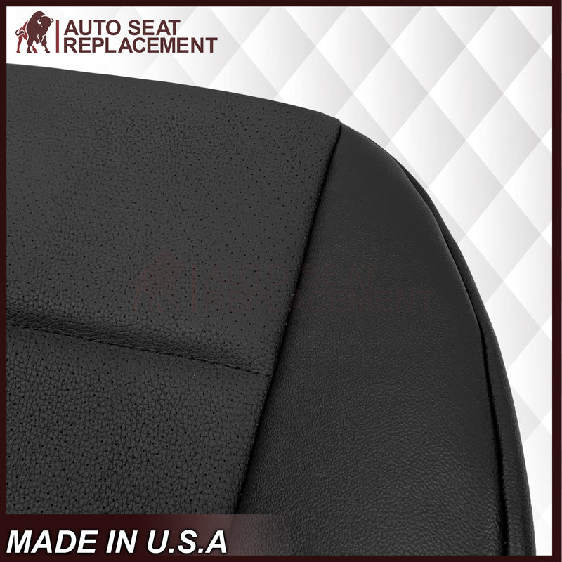 2008-2015 Mercedes Benz GLK250, GLK-350 Driver OR Passenger Bottom Replacement Leather Seat Cover: Perforated Black - Auto Seat Replacement
