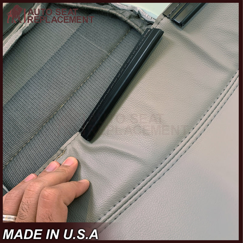 2007-2012 GMC Acadia Denali/SLT Replacement Leather/Syn. Leather Seat Cover: Gray, Perforated - Auto Seat Replacement