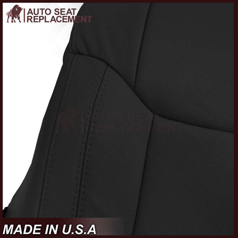 2014-2021 Toyota Tundra Driver OR Passenger Side Replacement Leather OR Synthetic Leather Seat Cover: Black - Auto Seat Replacement