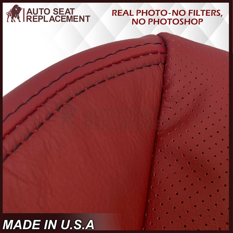 2011-2014 Dodge Charger Replacement Leather or Synthetic Leather Seat Cover: Red Perforated
