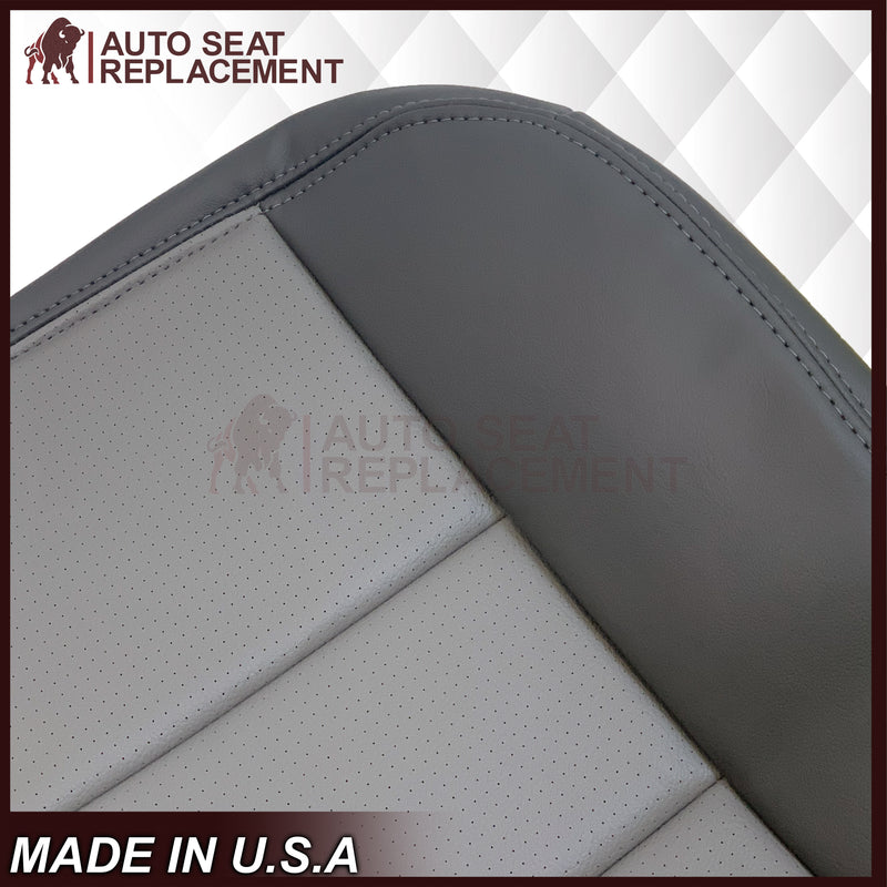 2001 Ford F250 Platinum Edition New Vinyl Replacement Seat Cover in 2-Tone Gray - Auto Seat Replacement