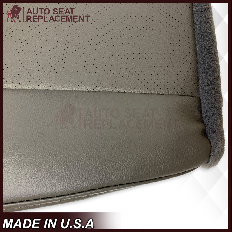 For 2003-2008 Ford E250 Econoline Van Perforated Front Vinyl Replacement Seat Covers in Flint Gray - Auto Seat Replacement