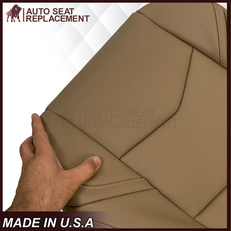 2018-2020 Cadillac Escalade Perforated Leather OR Syn. Leather Seat Cover Maple Sugar Tan: Choose From Variation
