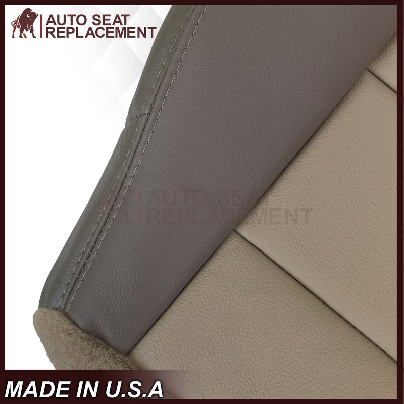 2002 2003 2004 Ford Excursion Eddie Bauer Leather & Vinyl Seat Covers 2 tone gray-tan: Choose From Variations