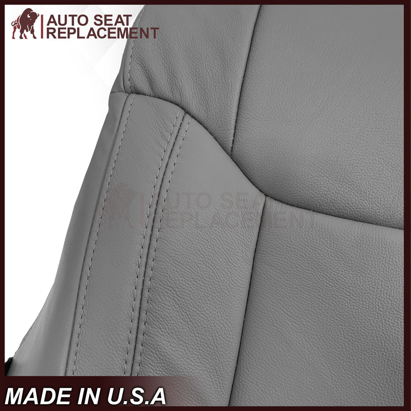 2014-2021 Toyota Tundra Work Truck Driver OR Passenger Side Replacement Leather OR Synthetic Leather Seat Cover: Gray - Auto Seat Replacement