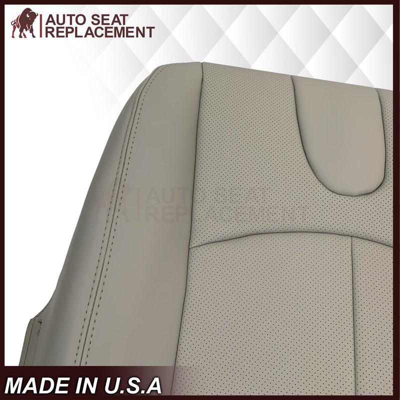 2008-2013 Infiniti G37 Sedan 4-Door Replacement Leather Seat Cover-Perforated Gray - Auto Seat Replacement