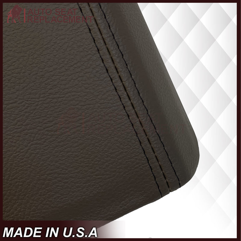 2007 - 2014  Ford Expedition Eddie Bauer Center Console Armrest Lid Synthetic Leather Cover In Brown - Auto Seat Replacement