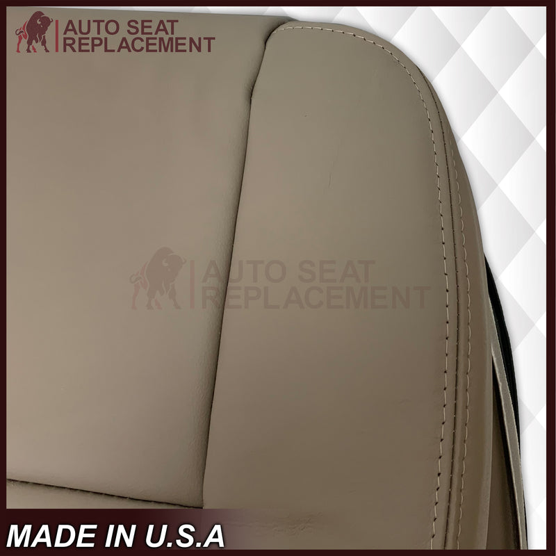2001 - 2007 Toyota Sequoia Driver OR Passenger Side Top and Bottom Replacement Seat Covers In Tan: Choose your material