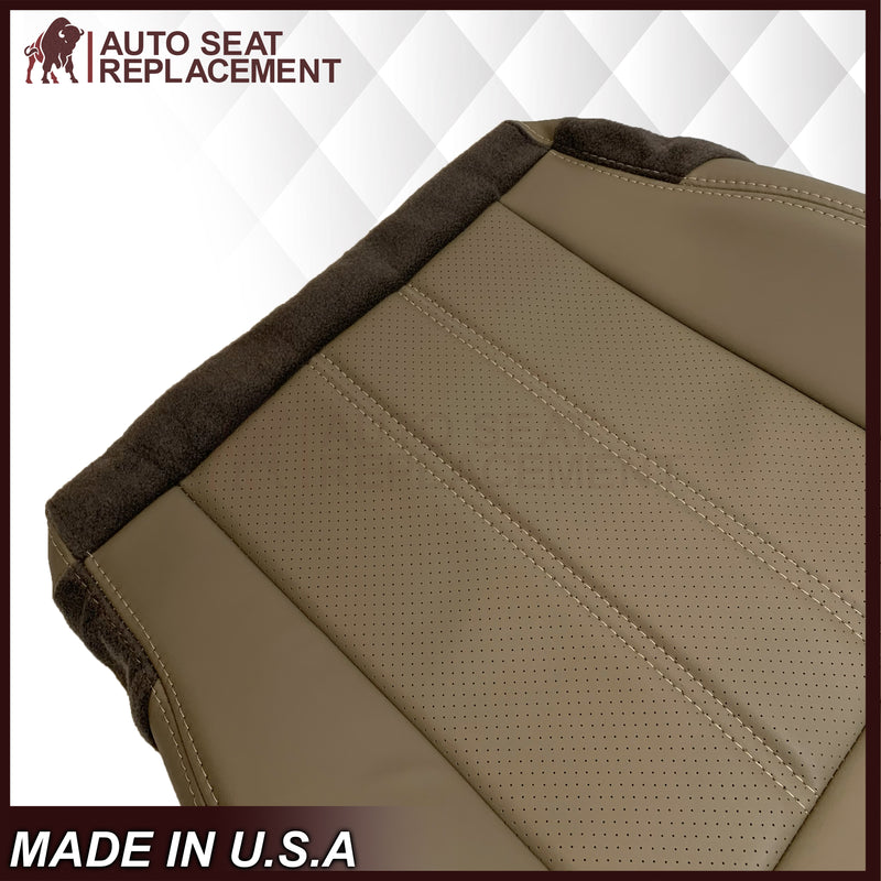 2008 -2020 For Dodge Grand Caravan Front Replacement Seat Cover: Tan Perforated - Auto Seat Replacement