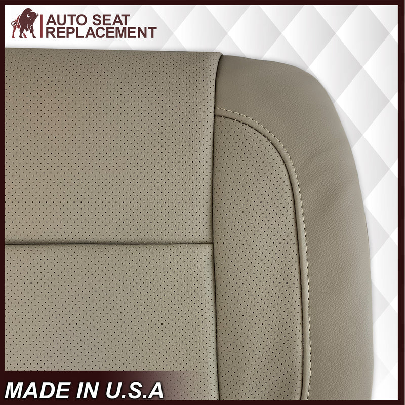 2014 2015 2016 2017 2018 2019 Chevy Silverado Tahoe Suburban & GMC Yukon PERFORATED Leather Seat Cover Replacement in Black, Gray, or Tan