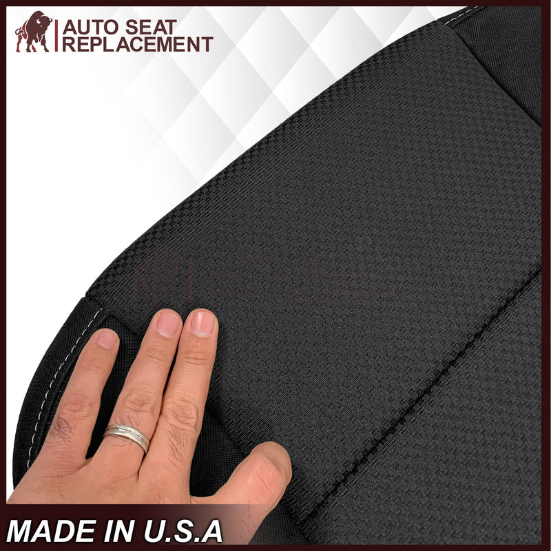 2014-2019 GMC Sierra SLE SLT Z71 Replacement Cloth Seat Cove: Black - Auto Seat Replacement