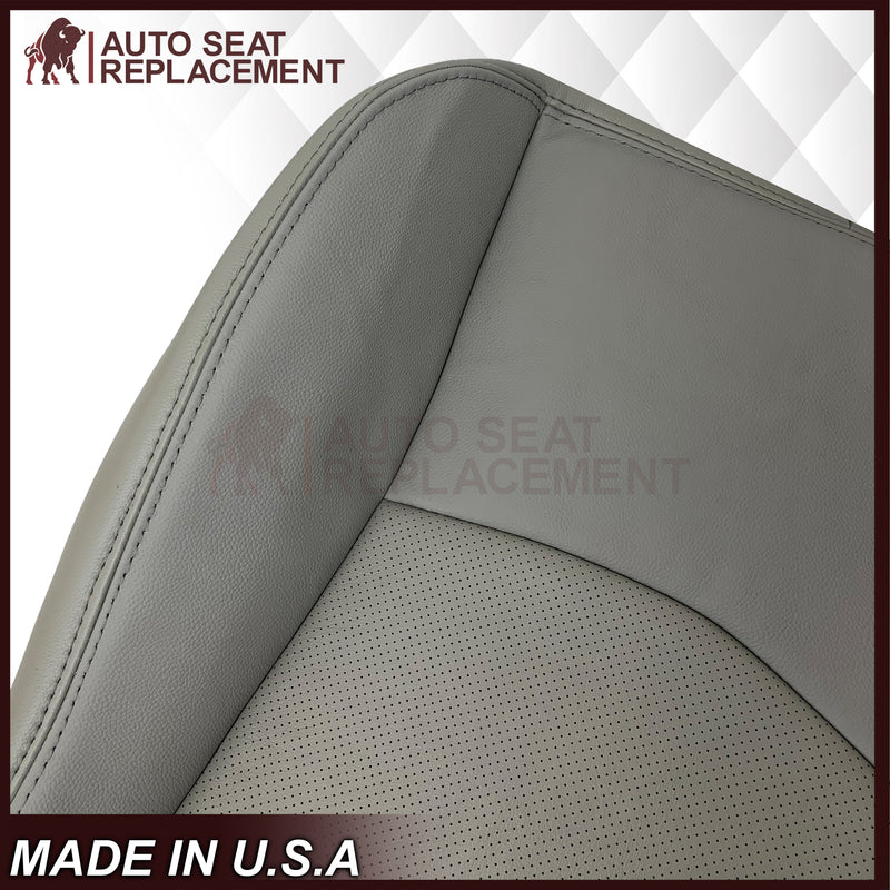 2004-2009 Cadillac SRX Perforated Seat Cover in Genuine Leather Light Gray: Choose From Variation